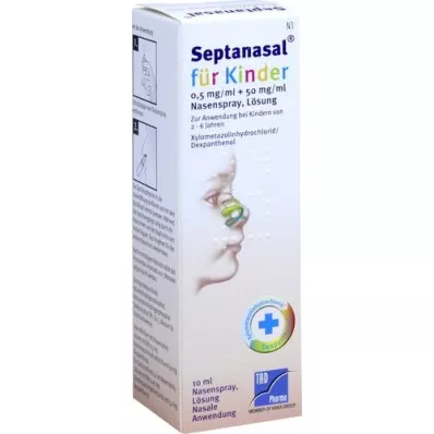 SEPTANASAL voor kinderen 0,5 mg/ml + 50 mg/ml Nasens., 10 ml