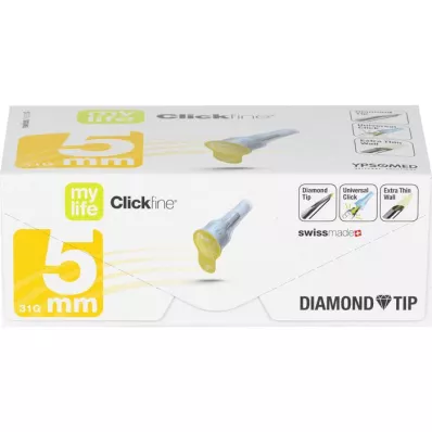 MYLIFE Clickfine pennaalden 5 mm 31 G, 100 stuks