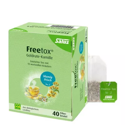 FREETOX Thee guldenroede kamille organisch Salus filterkruid, 40 stuks