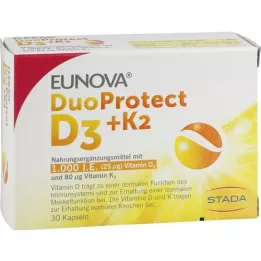 EUNOVA DuoProtect D3+K2 1000 I.E./80 μg Capsules, 30 stuks