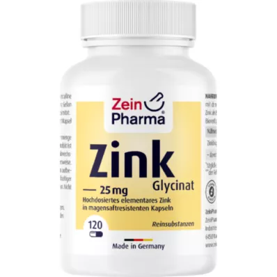 ZINK CHELAT 25 mg in veg. capsules met entericcoating, 120 st