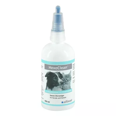HEXOCLEAN Zure oorreiniger voor honden en katten, 150 ml