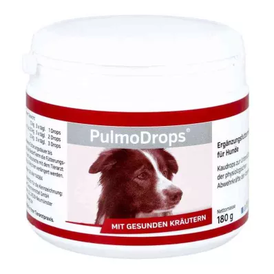 PULMODROPS Aanvullende kauwdruppels voor honden, 180 g PULMODROPS Aanvullende kauwdruppels voor honden, 180 g