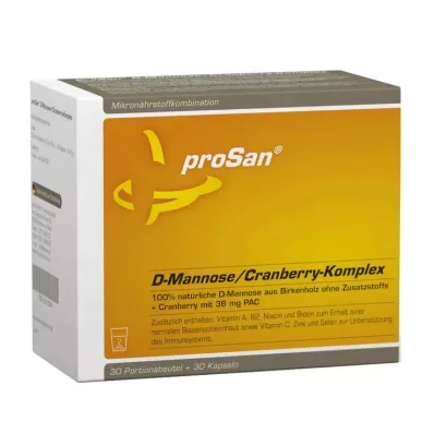 PROSAN D-Mannose/Cranberry Complex Combinatiepak, 2X30 stuks PROSAN D-Mannose/Cranberry Complex Combinatiepak, 2X30 stuks