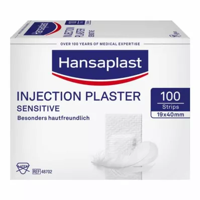 HANSAPLAST Gevoelige injectiepleisters 1,9x4 cm, 100 stuks HANSAPLAST Gevoelige injectiepleisters 1,9x4 cm, 100 stuks