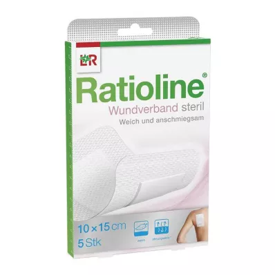 RATIOLINE Wondverband 15x10 cm steriel, 5 stuks