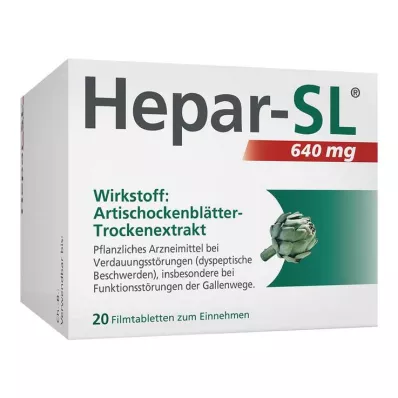 HEPAR-SL 640 mg filmomhulde tabletten, 20 st