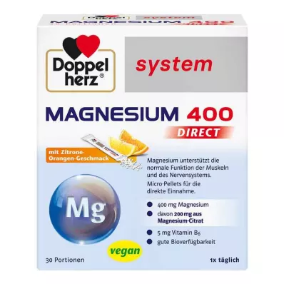 DOPPELHERZ Magnesium 400 DIRECT systeempellets, 30 stuks