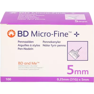 BD MICRO-FINE+ Pennaalden 0,25x5 mm, 100 stuks