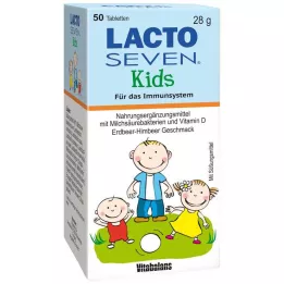 LACTO SEVEN Kids Aardbei-Framboos Smaaktabletten, 50 stuks