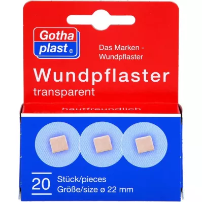 GOTHAPLAST Wondpleister 2,2 cm transparant, 20 stuks