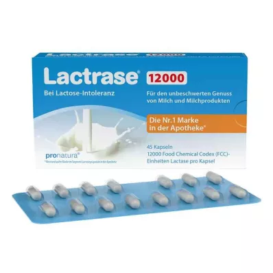 LACTRASE 12.000 FCC capsules, 45 stuks LACTRASE 12.000 FCC capsules, 45 stuks