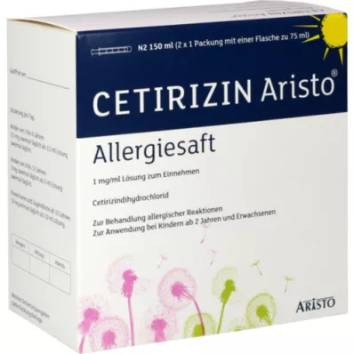 CETIRIZIN Aristo Allergiesap 1 mg/ml Oral Solution, 150 ml