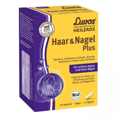 Luvos Healing Clay Biologisch Haar & Nail Plus Capsules, 60 st Luvos Healing Clay Biologisch Haar & Nail Plus Capsules, 60 st