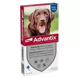 ADVANTIX Spot-on oplossing voor toepassing op de huid voor honden 25-40 kg, 4X4.0 ml