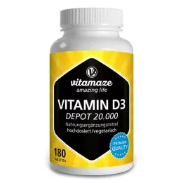 VITAMIN D3 20.000 I.U. depot hooggedoseerde tabletten, 180 st