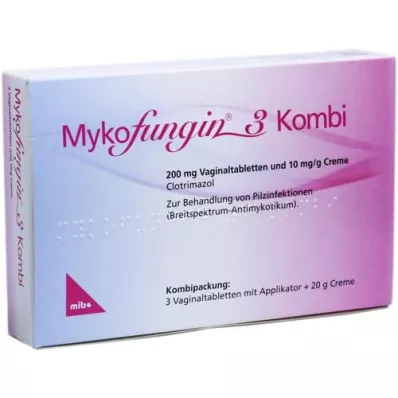 MYKOFUNGIN 3 Combi 200 mg vaginaal tabblad + 10 mg/g cre, 1 P
