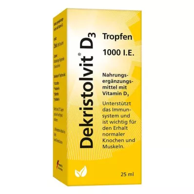 DEKRISTOLVIT D3 1000 I.U. druppels, 25 ml