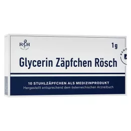 GLYCERIN ZÄPFCHEN Rösch 1 g tegen constipatie, 10 stuks