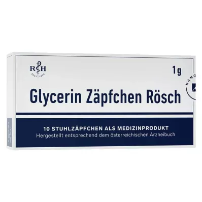 GLYCERIN ZÄPFCHEN Rösch 1 g tegen constipatie, 10 stuks GLYCERIN ZÄPFCHEN Rösch 1 g tegen constipatie, 10 stuks