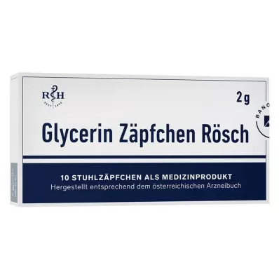 GLYCERIN ZÄPFCHEN Rösch 2 g tegen constipatie, 10 stuks GLYCERIN ZÄPFCHEN Rösch 2 g tegen constipatie, 10 stuks