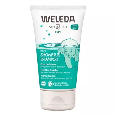 Weleda Kids 2in1 Douche & Shampoo Verse Munt (150 ml) Weleda Kids 2in1 Douche & Shampoo Verse Munt (150 ml)