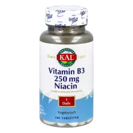 VITAMIN B3 NIACIN 250 mg tabletten, 100 st