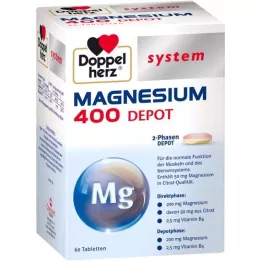 DOPPELHERZ Magnesium 400 Depot systeemtabletten, 60 stuks