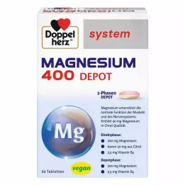 DOPPELHERZ Magnesium 400 Depot systeemtabletten, 60 stuks