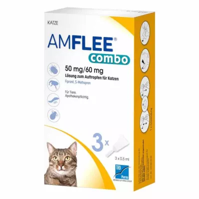 AMFLEE combo 50/60mg orale oplossing voor katten, 3 st