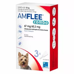 AMFLEE combo 67/60,3mg orale oplossing voor honden 2-10kg, 3 st