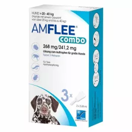 AMFLEE combo 268/241.2mg orale oplossing voor honden 20-40kg, 3 st