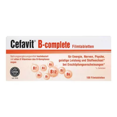 Cefavit B-complete filmomhulde tabletten, 100 stuks Cefavit B-complete filmomhulde tabletten, 100 stuks