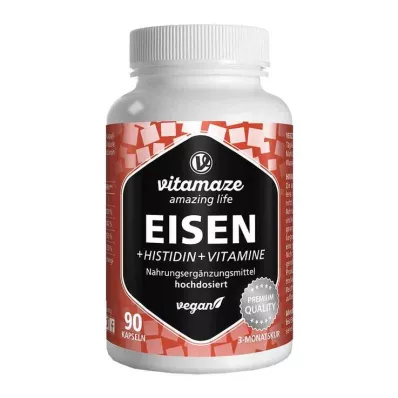 EISEN 20 mg+Histidine+Vitaminen C/B9/B12 Capsules, 90 stuks