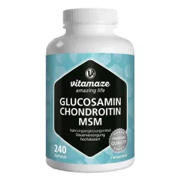 GLUCOSAMIN CHONDROITIN MSM Vitamine C Capsules, 240 Capsules