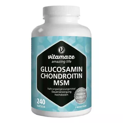GLUCOSAMIN CHONDROITIN MSM Vitamine C Capsules, 240 Capsules