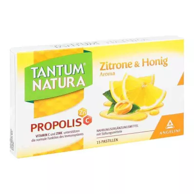 TANTUM NATURA Propolis met citroen &amp; Honingaroma, 15 stuks