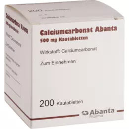 CALCIUMCARBONAT ABANTA 500 mg kauwtabletten, 200 stuks