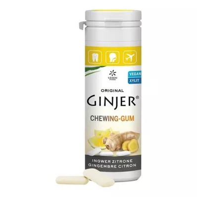 INGWER GINJER Citroen kauwgom, 30 g INGWER GINJER Citroen kauwgom, 30 g