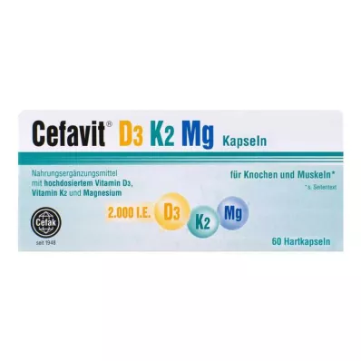 Cefavit D3 K2 Mg harde capsules, 60 st Cefavit D3 K2 Mg harde capsules, 60 st