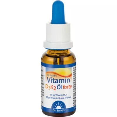 VITAMIN D3K2 Olie forte druppels, 20 ml