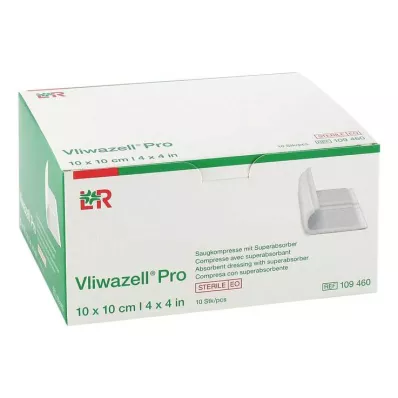 VLIWAZELL Pro superabsorb.compress.sterile 10x10 cm, 10 st