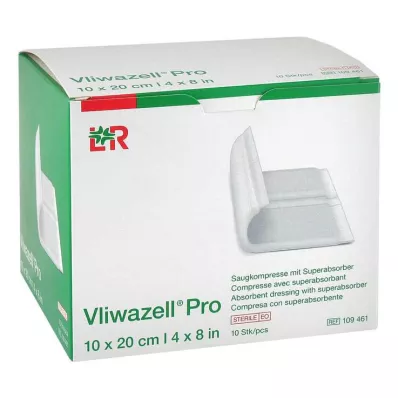 VLIWAZELL Pro superabsorb.compress.steriel 10x20 cm, 10 st VLIWAZELL Pro superabsorb.compress.steriel 10x20 cm, 10 st