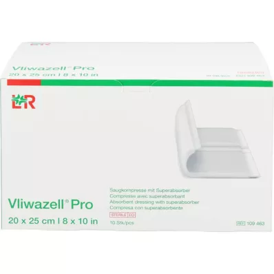 VLIWAZELL Pro superabsorb.compress.steriel 20x25 cm, 10 st