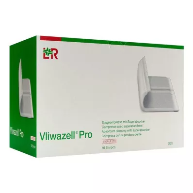 VLIWAZELL Pro superabsorb.compress.steriel 20x40 cm, 10 st