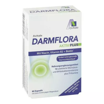 DARMFLORA Active Plus 100 miljard bacteriën+7 vitaminen, 80 stuks