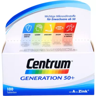 CENTRUM Generatie 50+ tabletten, 100 stuks