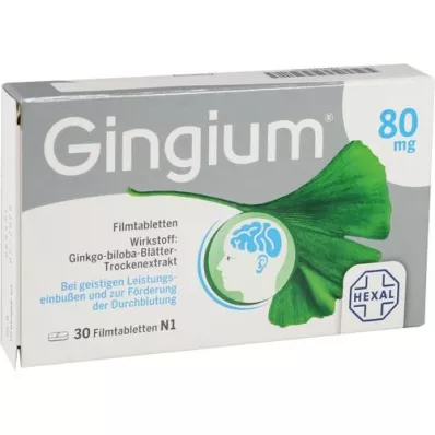 GINGIUM Filmomhulde tabletten van 80 mg, 30 st