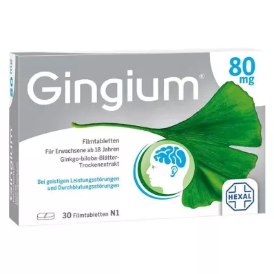 GINGIUM Filmomhulde tabletten van 80 mg, 30 st GINGIUM Filmomhulde tabletten van 80 mg, 30 st