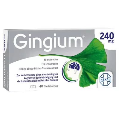 Gingium 240 mg filmomhulde tabletten, 40 stuks Gingium 240 mg filmomhulde tabletten, 40 stuks